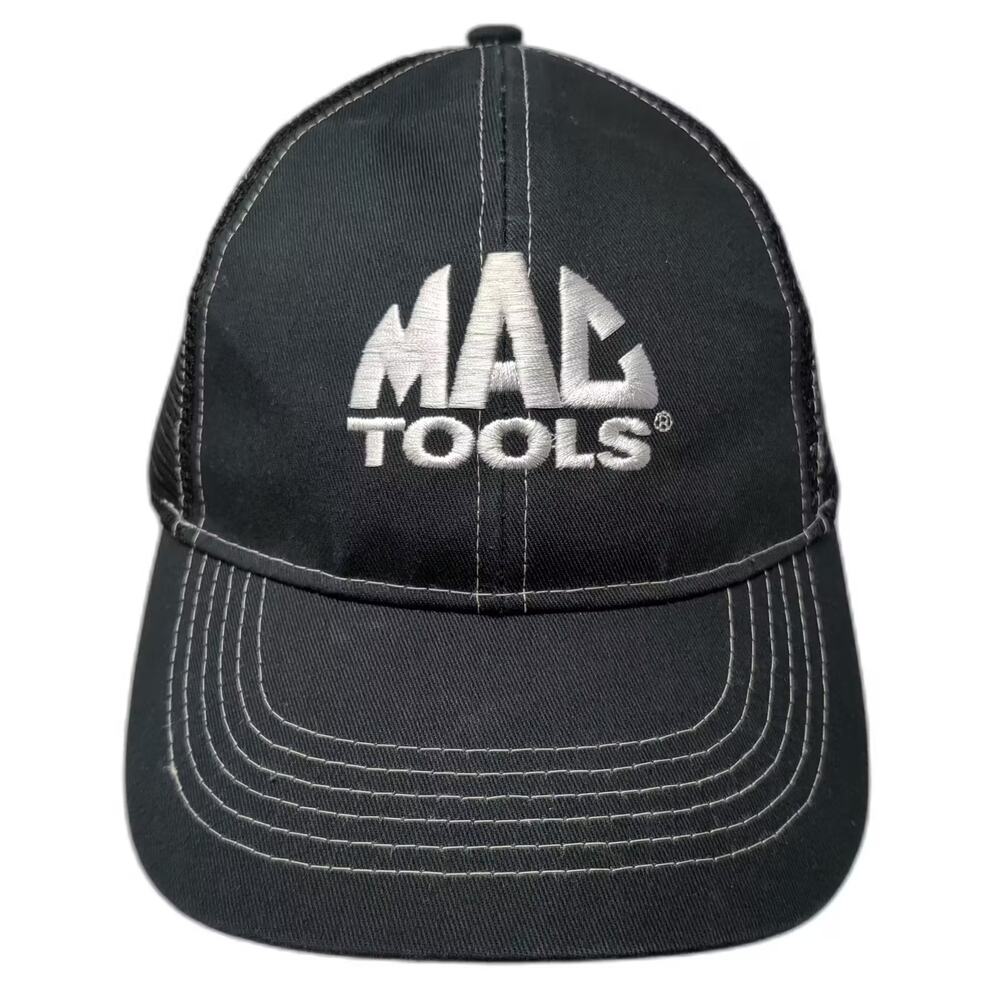 Mac Tools Baseball Cap Black OS Embroidered Adjustable Mesh Back Mechanic Hat